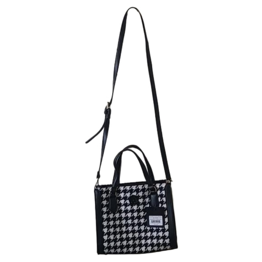 Nanette Lepore Vegan Leather Ansel Houndstooth Crossbody NWT - Picture 7 of 8